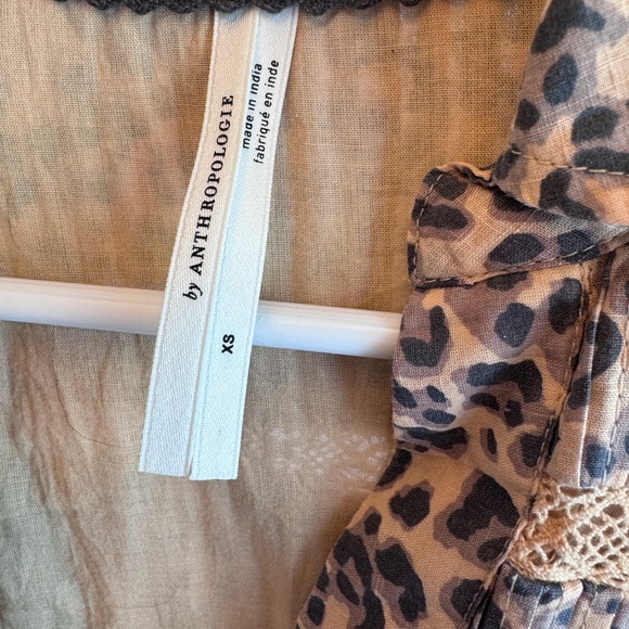 Anthropologie leopard print xs Georgina Tiered dress. Like new. - Picture 6 of 6